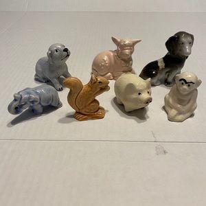 Lot of 7 miniature ceramic animals